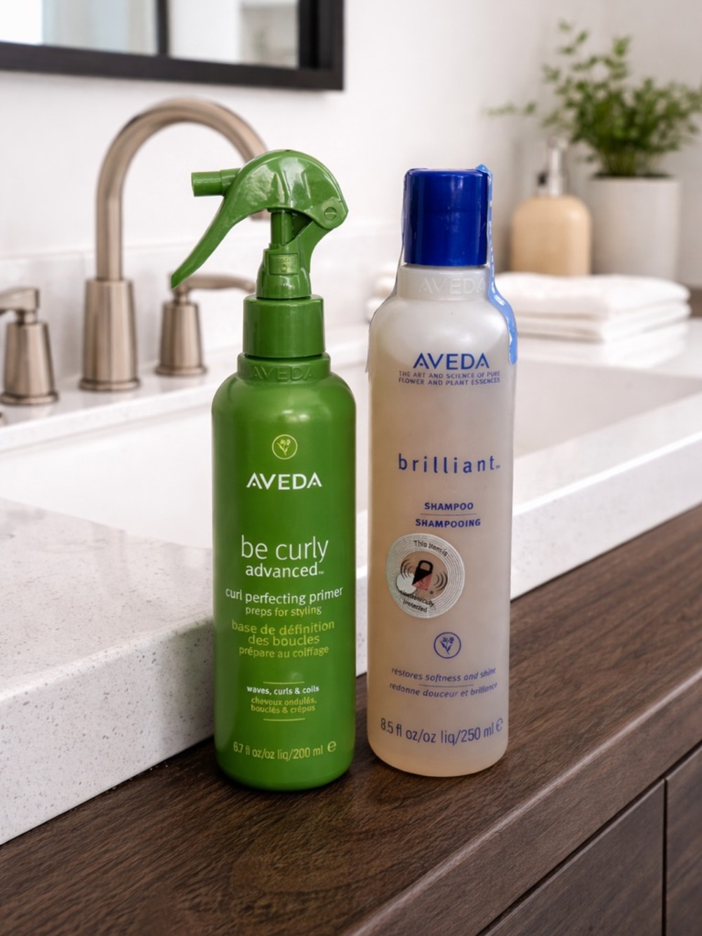 AVEDA Be Curly Primer & Brilliant Shampoo Set